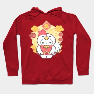 Feathery Charm: Chicken Rooster Zodiac Hoodie